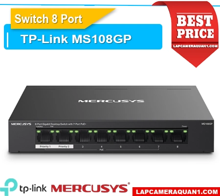 Lắp đặt camera Thiết Bị Chia Mạng MS108GP