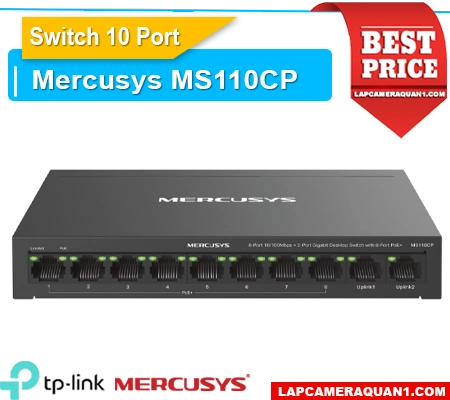 Lắp đặt camera Bộ Chia Mạng Mercusys MS110CP