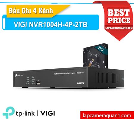 Đầu Ghi POE VIGI NVR1004H-4P-2TB