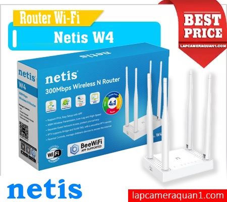 Lắp đặt camera Bộ Phát Wi-Fi Netis W4