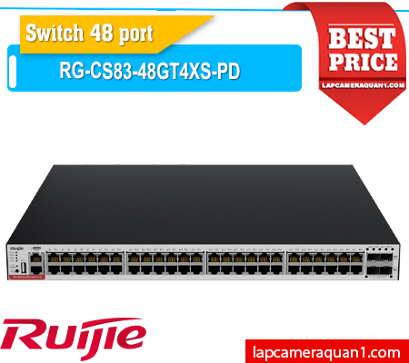 Lắp đặt camera Switch POE 48 Port RG-CS83-48GT4XS-PD