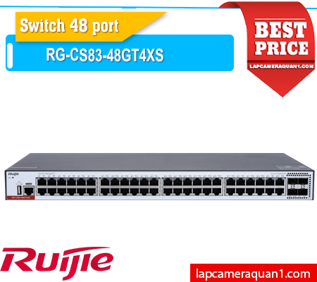 Lắp đặt camera Switch POE 48 Port RG-CS83-48GT4XS