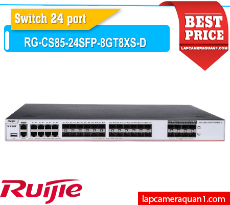 Lắp đặt camera Switch POE 24 Port RG-CS85-24SFP/8GT8XS-D
