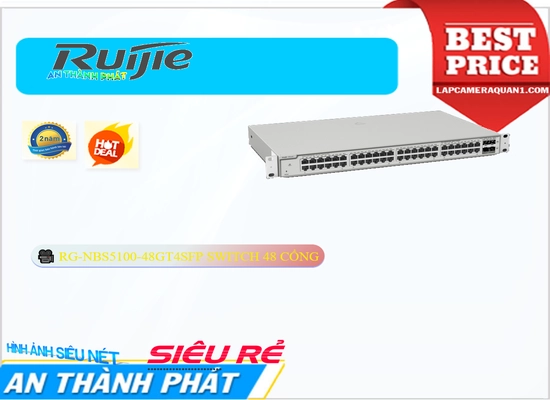 Lắp đặt camera Router quản lý mạng RG-NBS5100-48GT4SFP Hãng Ruijie