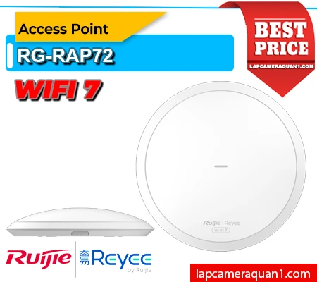 RG-RAP72,ruijie RG-RAP72,access point RG-RAP72,wifi RG-RAP72,bộ phát wifi RG-RAP72,thiết bị phát wifi ruijie RG-RAP72,RG-RAP72 chính hãng,RG-RAP72 giá rẻ,RG-RAP72 giá bao nhiêu,mua RG-RAP72,bán RG-RAP72,access point wifi 6 ruijie,bộ phát wifi 6 trong nhà, access point wifi 6 gắn trần,Access Point Wi-Fi 7 Ruijie RG-RAP72,Access Point Ruijie RG-RAP72