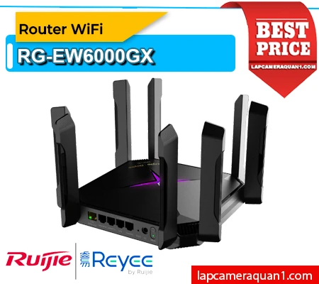 Lắp đặt camera Router Wifi 6 Ruijie RG-EW6000GX