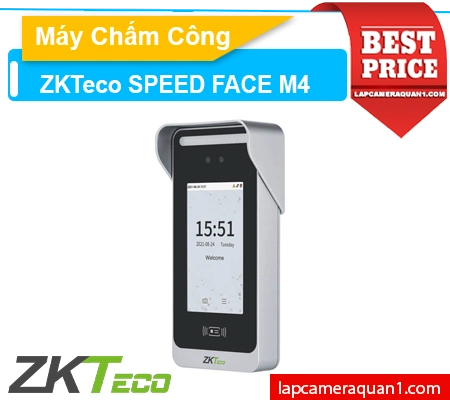 Máy chấm công khuôn mặt SpeedFace M4, Máy chấm công vân tay SpeedFace M4, Máy chấm công thẻ SpeedFace M4, Máy chấm công kiểm soát cửa SpeedFace M4, SpeedFace M4 chấm công nhận diện khuôn mặt, ZKTeco SpeedFace M4, Máy chấm công SpeedFace M4 chính hãng