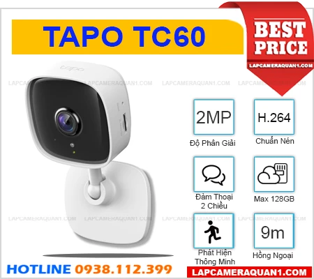 Camera IP Wifi Tapo TC60 (2MP), camera không dây Tapo TC60, camera quan sát Tapo TC60, camera cube cố định Tapo TC60, lắp đặt camera Tapo TC60, lắp camera Tapo TC60 giá rẻ, camera Tapo TC60 chính hãng, camera quan sát Tapo TC60, Tapo TC60, TC60,