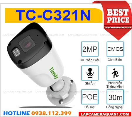 Camera TIANDY TC-C321N (2MP), camera quan sát TC-C321N, lắp đặt camera TC-C321N, camera ghi âm TIANDY TC-C321N, lắp camera TIANDY TC-C321N, camera chính hãng TIANDY TC-C321N, camera ngoài trời TIANDY TC-C321N, camera TIANDY TC-C321N giá rẻ,