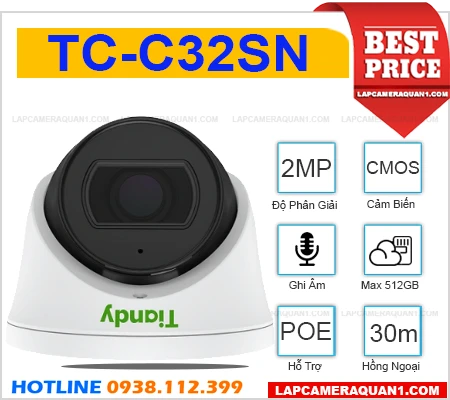 Camera Ghi Âm TIANDY TC-C32SN (2MP), camera quan sát TIANDY TC-C32SN, TIANDY TC-C32SN, TC-C32SN, lắp đặt camera TIANDY TC-C32SN, lắp camera TIANDY TC-C32SN giá rẻ, camera TIANDY TC-C32SN giá rẻ, camera ghi âm TIANDY TC-C32SN, camera trong nhà TIANDY TC-C32SN,