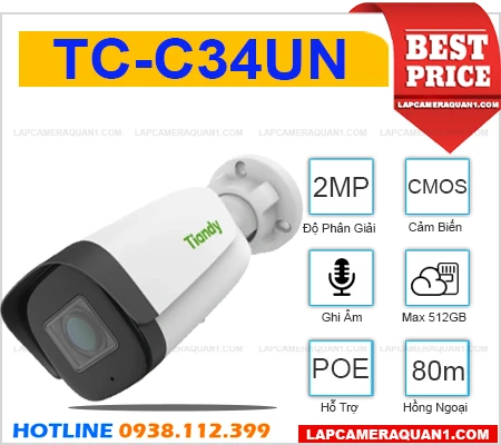 Camera TIANDY TC-C34UN (2MP), camera quan sát TIANDY TC-C34UN, lắp đặt camera TIANDY TC-C34UN, lắp camera TIANDY TC-C34UN giá rẻ, camera ghi âm TIANDY TC-C34UN, camera chính hãng TIANDY TC-C34UN, camera TIANDY TC-C34UN giá rẻ, camera ghi âm TIANDY TC-C34UN,