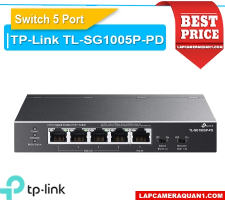 Lắp đặt camera Switch 5 Cổng TL-SG1005P-PD