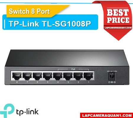 Lắp đặt camera Switch POE Có Quản Lý TL-SG1008P