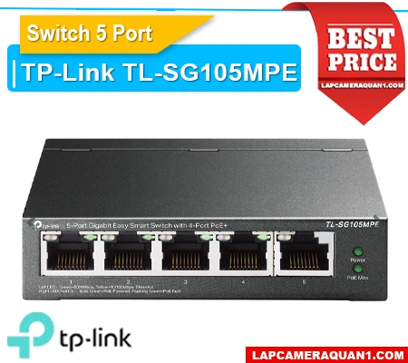 Lắp đặt camera Switch TP-Link TL-SG105MPE (4PoE)