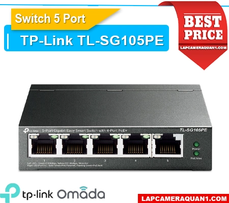 Lắp đặt camera Switch Quản Lý TL-SG105PE
