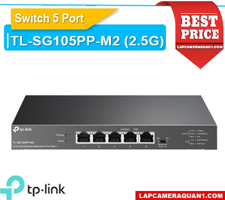 Lắp đặt camera Bộ chia mạng TL-SG105PP-M2 2.5GB