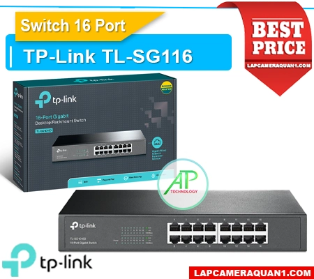 Lắp đặt camera Switch 16 cổng TP-Link TL-SG116