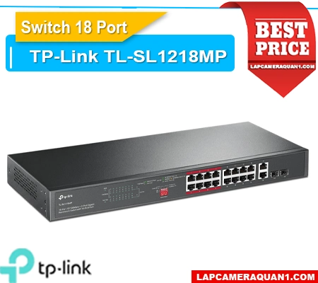 Lắp đặt camera Switch 16 PoE TL-SL1218MP