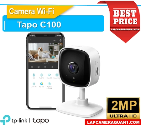 Lắp đặt camera Camera Tapo C100 Wifi Không Dây (2MP)
