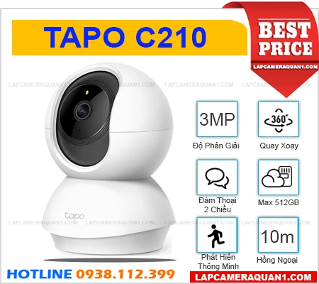 Tapo C210 Camera IP Wifi Không Dây (3MP), camera quan sát Tapo C210, lắp đặt camera Tapo C210, camera giám sát Tapo C210, camera không dây Tapo C210, camera Tapo C210 giá rẻ, lắp camera Tapo C210 chính hãng, Tapo C210, C210, camera trong nhà C210 giá rẻ,