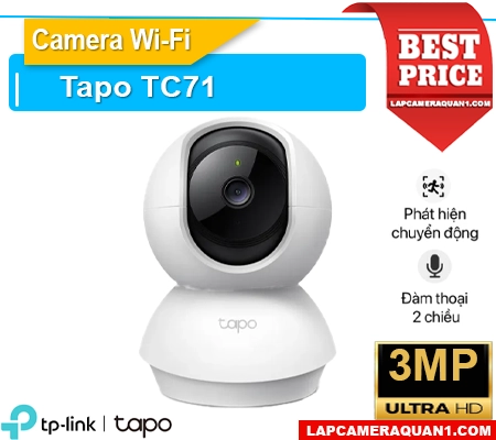 Lắp đặt camera Camera Wifi Tapo TC71 Không Dây (3MP)