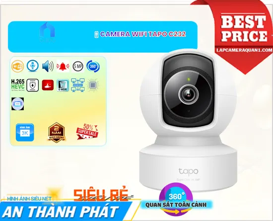 Tapo C232,Tapo C232 rẻ nhất,Tapo C232 Chất lượng nhất,Tapo C232 IP Wifi   