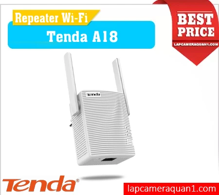 Lắp đặt camera Bộ mở rộng sóng WiFi chuẩn AC1200 Tenda A18