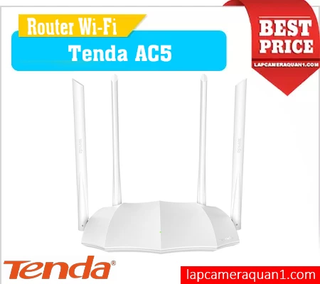 Tenda AC5 Router 2 băng tần, Bộ phát WiFi Tenda AC5 tốc độ cao, Thiết bị mạng Tenda AC5 chuẩn AC, Router WiFi Tenda AC5 1167Mbps, Tenda AC5 4 anten xuyên tường, Bộ phát Tenda AC5 hỗ trợ IPv6, Phát WiFi Tenda AC5 đa chế độ, Wifi 5, wifi tenda, wifi chính hãng