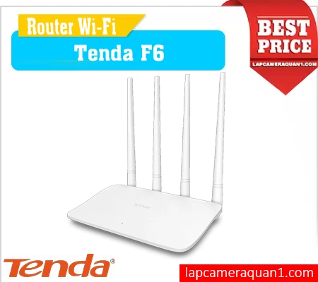 Bộ phát sóng WiFi Tenda F6, Router WiFi Tenda F6 tốc độ 300Mbps, Tenda F6 phủ sóng mạnh, Tenda F6 dùng cho gia đình, Tenda F6 cho văn phòng nhỏ, Tenda F6 4 anten 5dBi, Tenda F6 hỗ trợ Repeater, Wifi 4, Wifi chính hãng, Wifi giá rẻ,