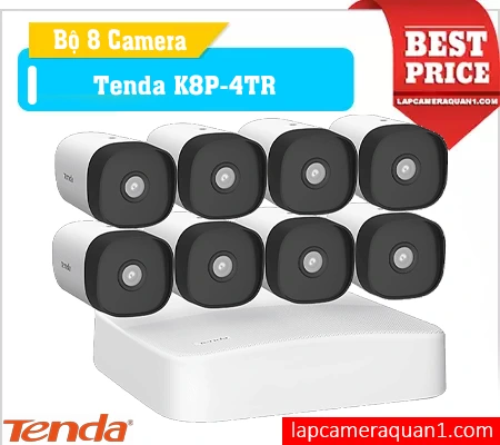 Bộ 8 Camera PoE Tenda K8P-4TR, Tenda K8P-4TR Chính Hãng, Hệ Thống Giám Sát Tenda K8P-4TR, Lắp Đặt Camera Tenda K8P-4TR, Bộ Camera Ngoài Trời Tenda K8P-4TR, Camera IP Tenda K8P-4TR Giá Rẻ, Trọn Bộ Tenda K8P-4TR PoE.