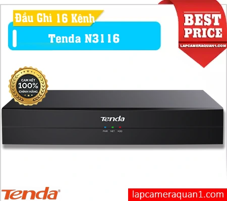 Lắp đặt camera Đầu Ghi Hình 16 Kênh Tenda N3116