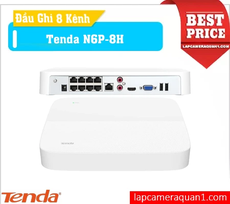 Lắp đặt camera Đầu Ghi 8 Kênh Tenda N6P-8H