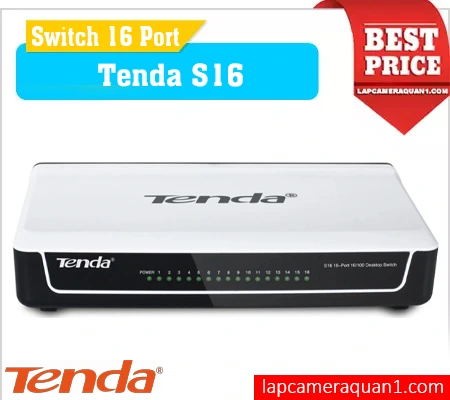 Lắp đặt camera Bộ Chia Mạng Tenda S16