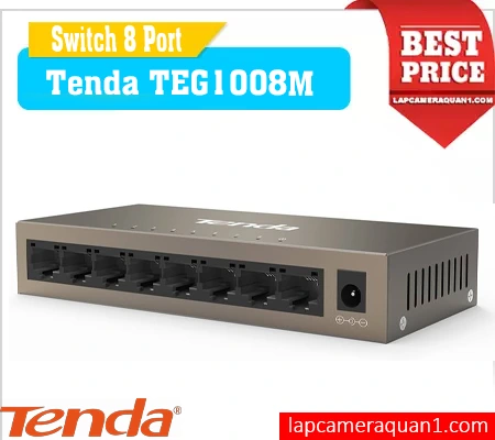 Lắp đặt camera Switch 8 Cổng Tenda TEG1008M