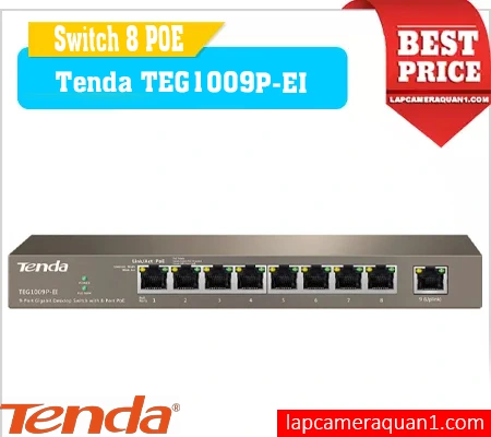 Lắp đặt camera Switch 8 POE Tenda TEG1009P-EI