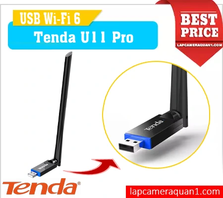 Lắp đặt camera USB Thu Wi-Fi Tenda U11 Pro