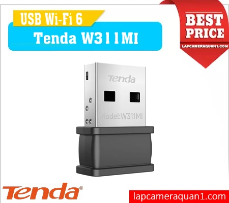 Lắp đặt camera USB Thu Wifi Chuẩn Wi-Fi 6 Tenda W311MI