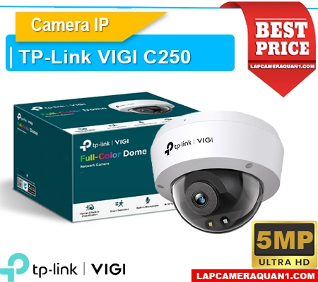 Camera giám sát VIGI C250, Camera ngoài trời VIGI C250, Camera 5MP VIGI C250, Camera chống nước VIGI C250, Camera có mic VIGI C250, Camera hồng ngoại VIGI C250, Camera PoE VIGI C250