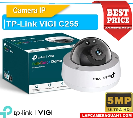 Camera VIGI C255 5MP, Camera giám sát VIGI C255, Camera IP VIGI C255, Camera chống nước VIGI C255, Camera an ninh VIGI C255, Camera H265+ VIGI C255, Camera thu âm VIGI C255
