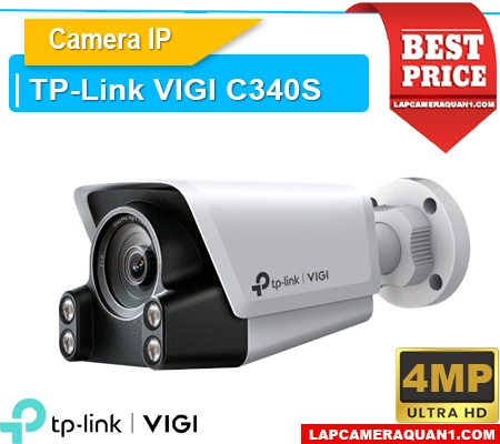 Camera VIGI C340S 4MP, Camera giám sát VIGI C340S, Camera IP VIGI C340S, Camera có màu VIGI C340S, Camera chống nước VIGI C340S, Camera H265+ VIGI C340S, Camera an ninh VIGI C340S

