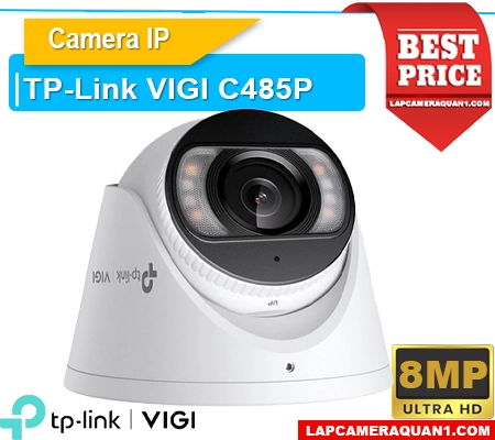 Camera VIGI C485P 8MP ngoài trời, Camera giám sát VIGI C485P, Camera IP VIGI C485P, Camera chống nước VIGI C485P, Camera an ninh VIGI C485P, Camera màu 24/7 VIGI C485P, Camera H265+ VIGI C485P