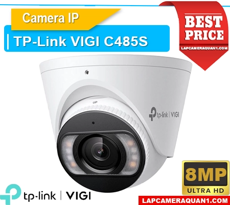 Camera VIGI C485S 8MP Ultra HD, Camera giám sát VIGI C485S, Camera IP VIGI C485S, Camera chống nước VIGI C485S, Camera thu âm VIGI C485S, Camera an ninh VIGI C485S, Camera H265+ VIGI C485S