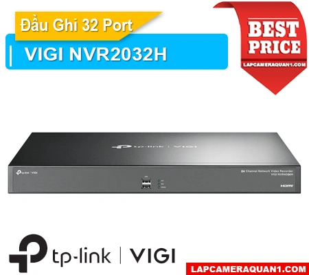 VIGI NVR2032H 32 kênh, VIGI NVR2032H 4K,VIGI NVR2032H lưu 20TB, VIGI NVR2032H mic loa, VIGI NVR2032H quản lý, VIGI NVR2032H xem từ xa, VIGI NVR2032H AI-ready, Đầu Ghi chính hãng, đầu ghi giá rẻ