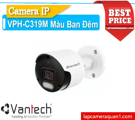 Lắp đặt camera Camera IP VanTech VPH-C319M Màu Ban Đêm