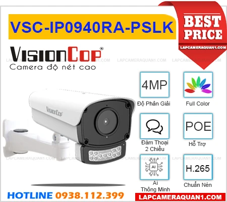 Camera VISIONCOP VSC-IP0940RA-PSLK (4MP),VSC-IP0940RA-PSLK Giá hấp dẫn,VSC-IP0940RA-PSLK Ip POE sắc nét Giá Hấp Dẫn,VSC-IP0940RA-PSLK Chất lượng nhất,Nơi Lắp VSC-IP0940RA-PSLK 4.0 MP Độ phân giải Ultra 2k ,VSC IP0940RA PSLK,thông số Camera Giá rẻ VSC-IP0940RA-PSLK