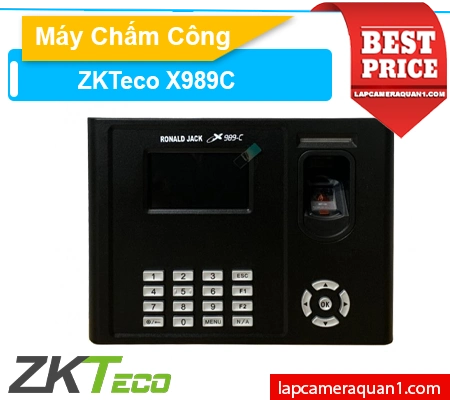 Lắp đặt camera MÁY CHẤM CÔNG VÂN TAY X989C