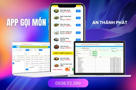 App order thức ăn,App gọi món,Phần mềm order món ăn,Phần mềm khách tự order,Máy order món ăn,Menu điện tử
