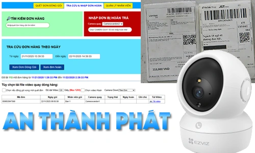Camera đóng gói đơn hàng, Camera giám sát đóng gói hàng hóa, Camera quay quá trình đóng hàng, Camera check mã vận đơn, Giải pháp camera đóng gói, Camera kiểm soát đóng gói kho hàng, Camera xác minh đơn hàng, Camera soi quá trình đóng gói, Hệ thống camera đóng gói thương mại điện tử. Camera hỗ trợ đối soát đơn hàng