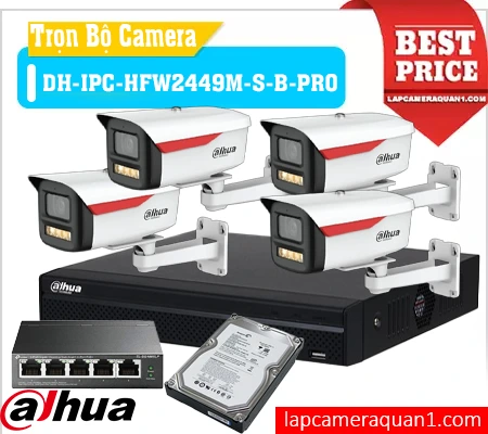 Lắp đặt camera Bộ Camera IP Ngoài Trời 4MP