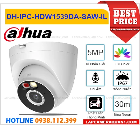 Lắp đặt camera DH-IPC-HDW1539DA-SAW-IL Camera Ghi Âm Dahua
